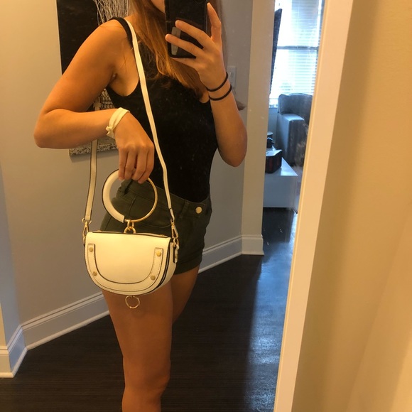 Mini Vegan Leather Bag with Ring - Picture 5 of 8